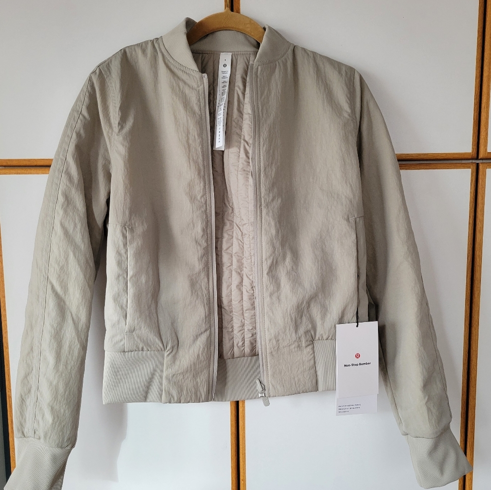 NWT Lululemon Nonstop Bomber 4 Reversible Raw Linen Puffer - Picture 8 of 14